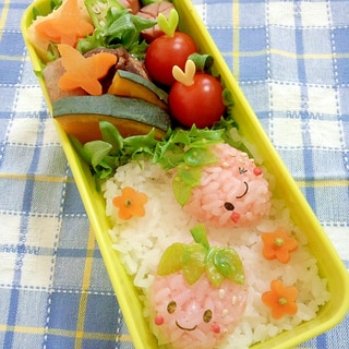 簡単キャラ弁☆いちごちゃんのお弁当♪